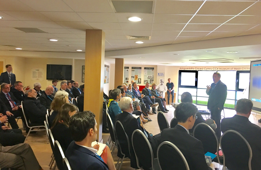 Liam Fox addressing CPF members