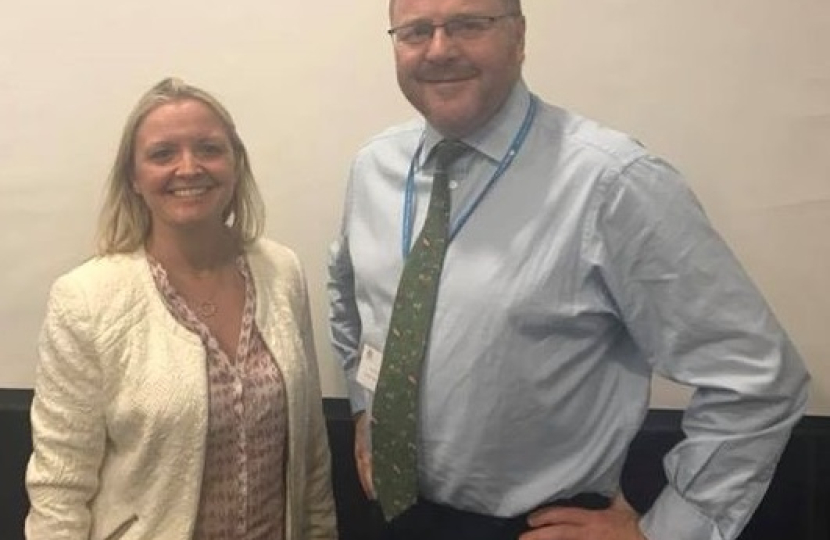 George Freeman with Pamela Hall
