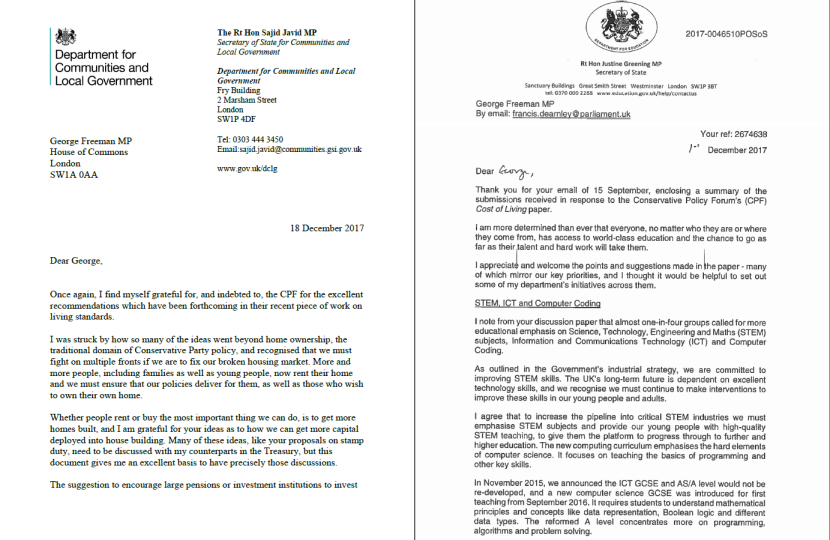 DCLG and DfE responses