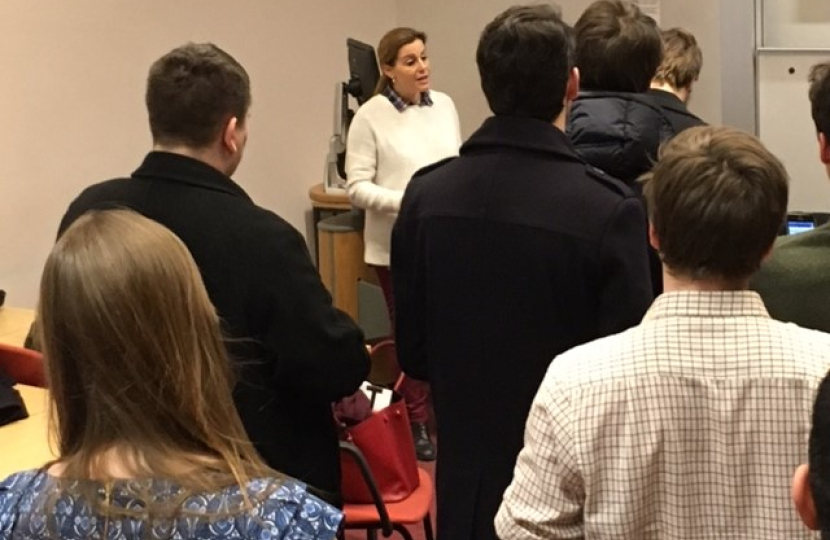 Hannah David speaking to the KCL Conservative Society