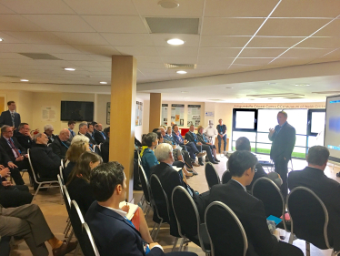 Liam Fox addressing CPF members
