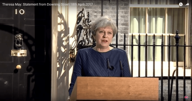 Theresa May announcing the general election