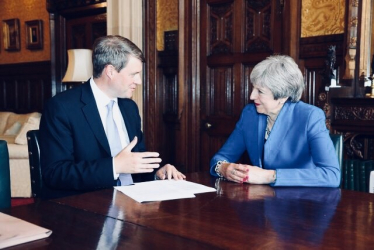 Chris Skidmore MP with Theresa May