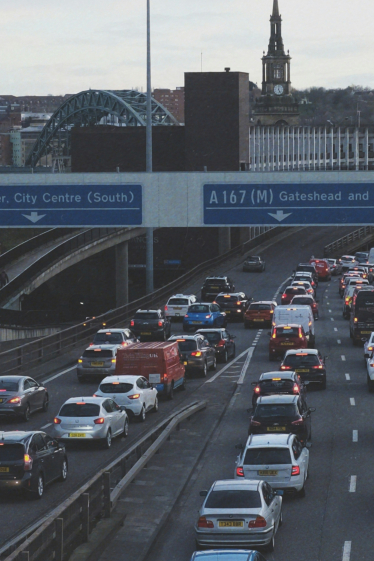 Photo of regional motorway traffic to illustrate consultation paper: Transport, Growth and Delivery